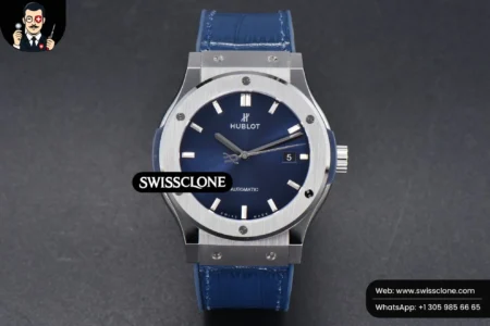 Hublot Classic Fusion 42mm JJ+F Blue Dial Blue Leather High Resolution View