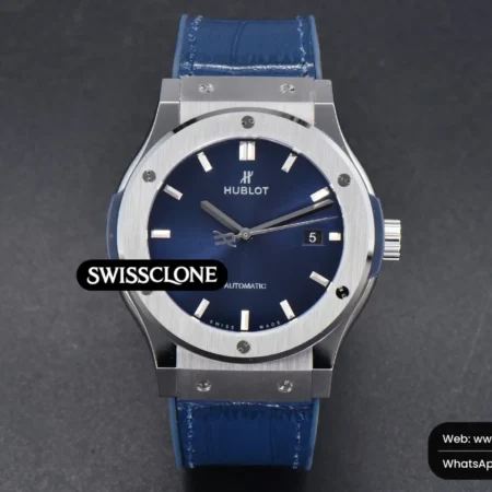 Hublot Classic Fusion 42mm JJ+F Blue Dial Blue Leather High Resolution View