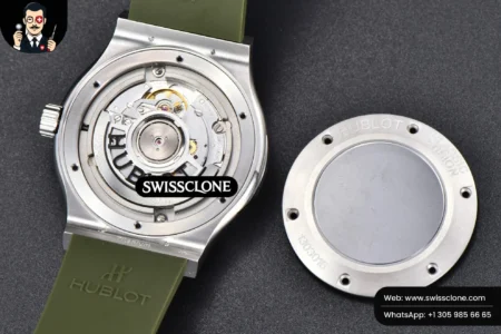 Hublot Classic Fusion 42mm JJ+F Green Dial Green Rubber High Resolution View
