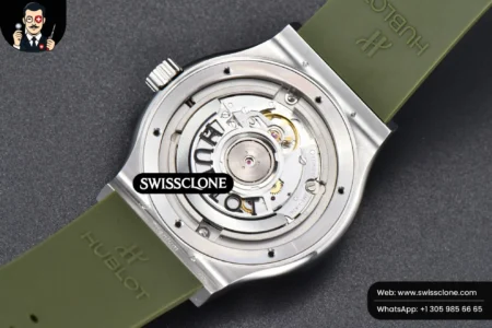 Hublot Classic Fusion 42mm JJ+F Green Dial Green Rubber High Resolution View