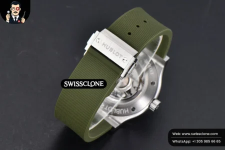Hublot Classic Fusion 42mm JJ+F Green Dial Green Rubber High Resolution View