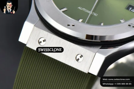 Hublot Classic Fusion 42mm JJ+F Green Dial Green Rubber High Resolution View