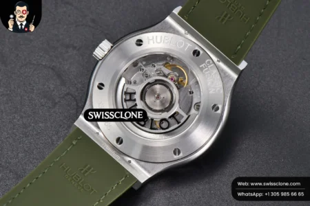 Hublot Classic Fusion 42mm JJ+F Green Dial Green Leather High Resolution View