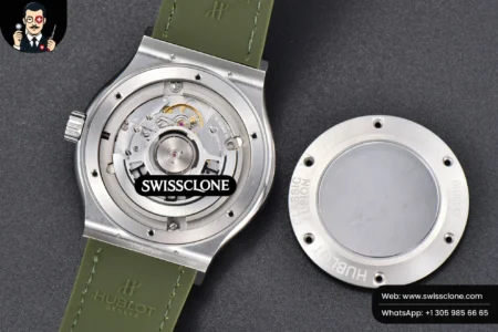 Hublot Classic Fusion 42mm JJ+F Green Dial Green Leather High Resolution View