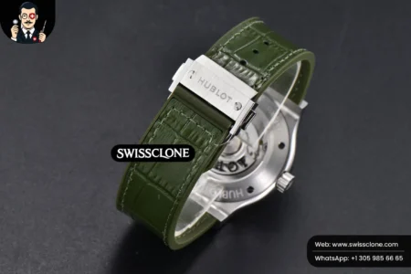 Hublot Classic Fusion 42mm JJ+F Green Dial Green Leather High Resolution View