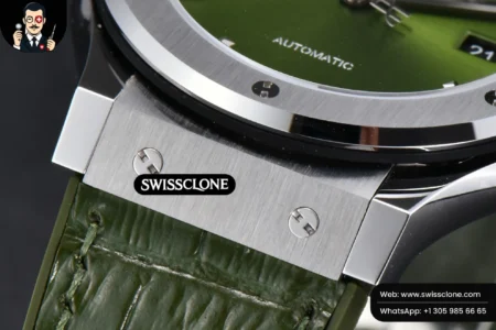 Hublot Classic Fusion 42mm JJ+F Green Dial Green Leather High Resolution View