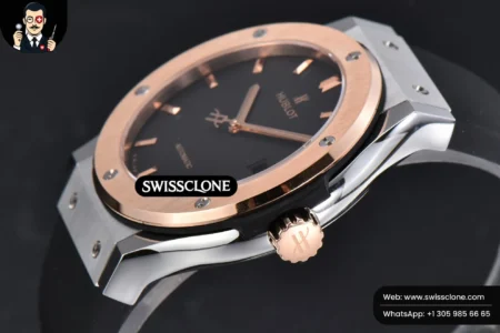 Hublot Classic Fusion 42mm RG/SS JJ+F Black Dial Black Rubber High Resolution View