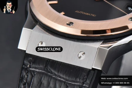 Hublot Classic Fusion 42mm RG/SS JJ+F Black Dial Black Leather High Resolution View