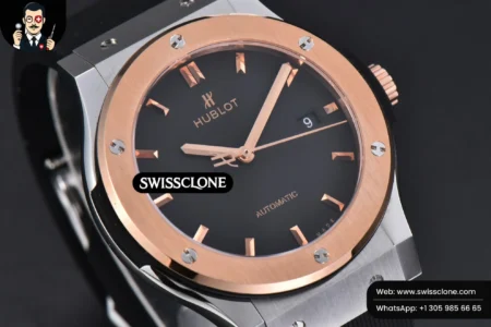 Hublot Classic Fusion 42mm RG/SS JJ+F Black Dial Black Rubber High Resolution View