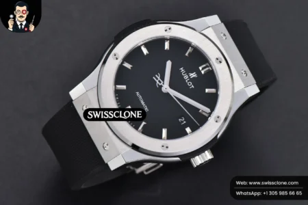 Hublot Classic Fusion 42mm JJ+F Gray Dial Black Rubber High Resolution View