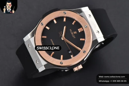 Hublot Classic Fusion 42mm RG/SS JJ+F Black Dial Black Rubber High Resolution View