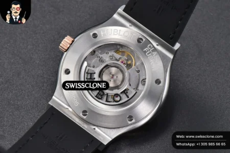 Hublot Classic Fusion 42mm RG/SS JJ+F Black Dial Black Leather High Resolution View