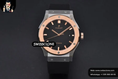 Hublot Classic Fusion 42mm RG/SS JJ+F Black Dial Black Rubber High Resolution View
