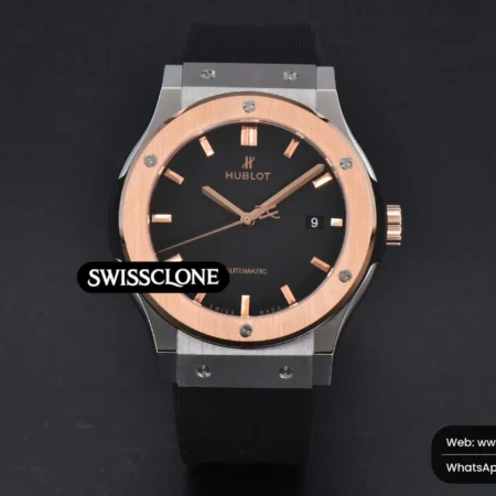 Hublot Classic Fusion 42mm RG/SS JJ+F Black Dial Black Rubber High Resolution View