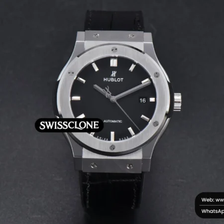 Hublot Classic Fusion 42mm JJ+F Black Dial Black Leather High Resolution View