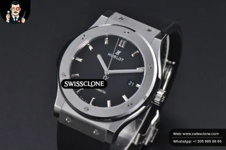 Hublot Classic Fusion 42mm JJ+F Gray Dial Black Rubber High Resolution View