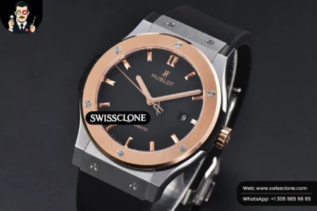 Hublot Classic Fusion 42mm RG/SS JJ+F Black Dial Black Rubber High Resolution View