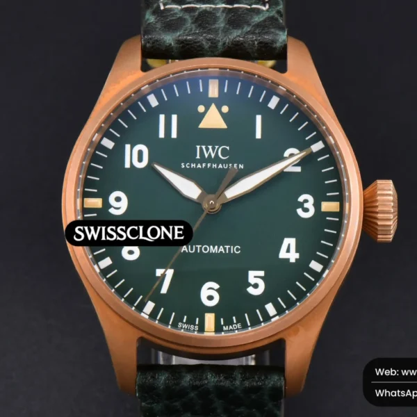IWC Big Pilot IW329702 Bronze M+F 43.8MM Green Dial Green Leather SEIKO 8N 24 High Resolution View
