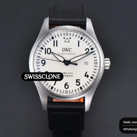 IWC Mark XVIII IWC327012 V7F 40mm White Dial Black Leather V7F High Resolution View
