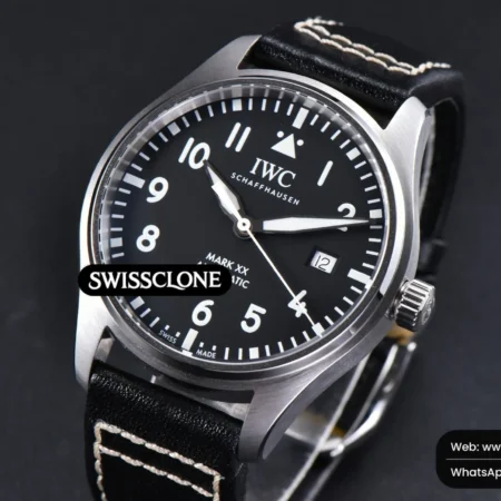 IWC Mark XX IWC328201 40mm GSF Black Dial Black Leather High Resolution View