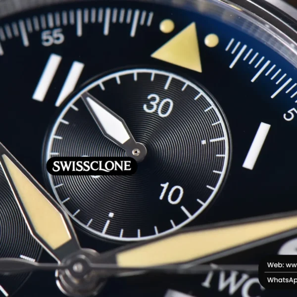 IWC Pilot Chrono Spitfire IW387903 41mm Black Dial Brown Leather High Resolution View