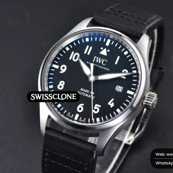 IWC Pilot Mark XX IW328201 40mm Black Dial Black Leather High Resolution View