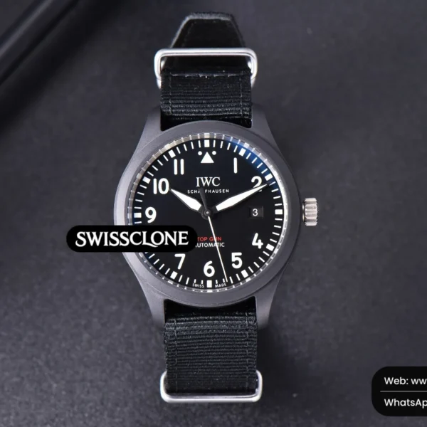 IWC Pilot Top Gun IW326901 MKSF 41mm Black Nylon 9015 High Resolution View