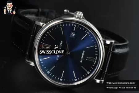 IWC Portofino Automatic 40mm Blue Dial Silver Hands Black Croc High Resolution View