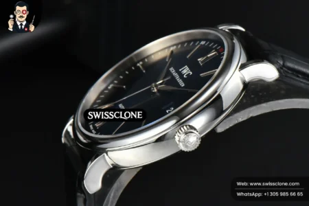 IWC Portofino Automatic 40mm Blue Dial Silver Hands Black Croc High Resolution View