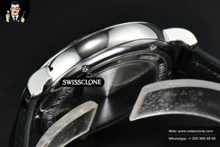 IWC Portofino Automatic 40mm White Dial Silver Hands Black Croc High Resolution View
