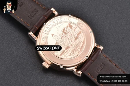 IWC Portofino V7F 40mm Gray Dial Marker Brown Leather High Resolution View