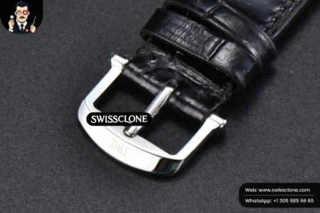 IWC Portofino V7F 37mm Gray Dial Silver Marker Black Leather High Resolution View