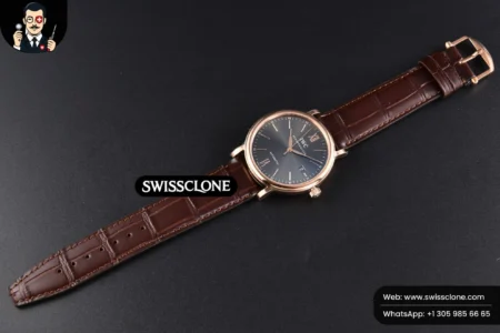 IWC Portofino V7F 40mm Gray Dial Marker Brown Leather High Resolution View