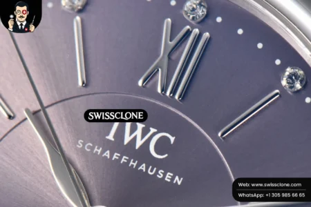 IWC Portofino V7F 37mm Gray Dial Silver Marker Black Leather High Resolution View