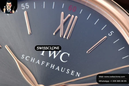 IWC Portofino V7F 40mm Gray Dial Marker Brown Leather High Resolution View