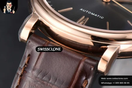 IWC Portofino V7F 40mm Gray Dial Marker Brown Leather High Resolution View