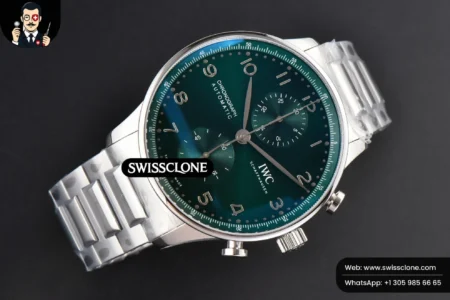 IWC Portuguese Chrono IW3716 41mm RSF Green Dial High Resolution View