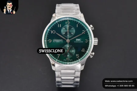 IWC Portuguese Chrono IW3716 41mm RSF Green Dial High Resolution View