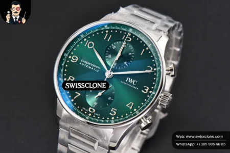 IWC Portuguese Chrono IW3716 41mm RSF Green Dial High Resolution View