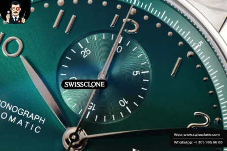 IWC Portuguese Chrono IW3716 41mm RSF Green Dial High Resolution View