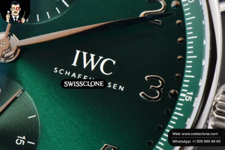 IWC Portuguese Chrono IW3716 41mm RSF Green Dial High Resolution View