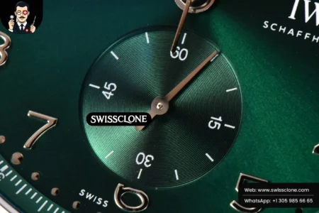 IWC Portuguese Chrono IW3716 41mm RSF Green Dial High Resolution View