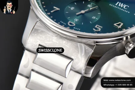 IWC Portuguese Chrono IW3716 41mm RSF Green Dial High Resolution View