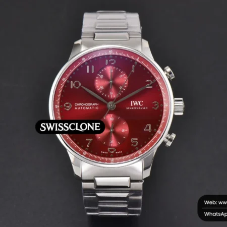 IWC Portuguese Chrono IW3716 41mm RSF Red Dial High Resolution View
