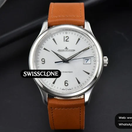 Rolex Jaeger LeCoultre Control Q4018420 40mm White Dial Brown Leather High Resolution View