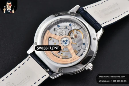 Rolex Jaeger LeCoultre Rendez Vous 36mm KZF Diamond Sky Blue Dial Blue Leather 9015 (ZF Factory) High Resolution View