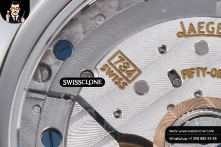 Rolex Jaeger LeCoultre Rendez Vous 36mm KZF Diamond Sky Blue Dial Blue Leather 9015 (ZF Factory) High Resolution View