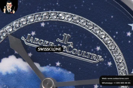 Rolex Jaeger LeCoultre Rendez Vous 36mm KZF Diamond Sky Blue Dial Blue Leather 9015 (ZF Factory) High Resolution View
