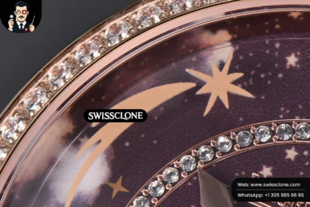 Rolex Jaeger LeCoultre Rendez Vous 36mm KZF Diamond Sky Brown Dial Brown Leather 9015 (ZF Factory) High Resolution View