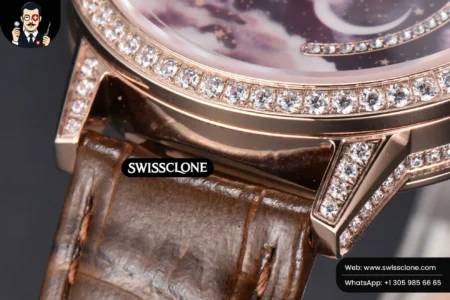 Rolex Jaeger LeCoultre Rendez Vous 36mm KZF Diamond Sky Brown Dial Brown Leather 9015 (ZF Factory) High Resolution View